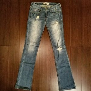 Hollister Destroyed Superlight Wash Bootcut Jeans